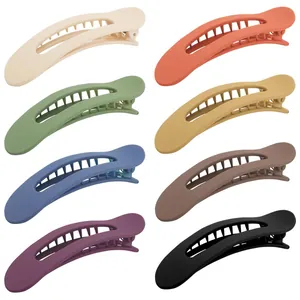 Grandes Pinces à Cheveux Mates pour Femmes Style Coréen Simple Design Ajouré Barrettes Antidérapantes Accessoires de Coiffure