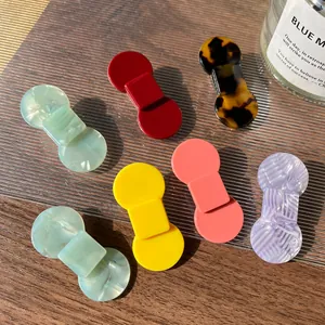 Sweet Cellulose Acetate Bowknot Hair Clip Korean Style Minimalist Colorful Hairpin For Women Daily Fashion Accessories