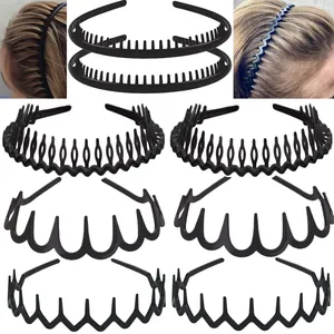 Simple Candy Color Plastic Headbands Non-slip Teeth Thin Hair Bands Wave Resin Hair Hoops For Women Girls Hair Accessories