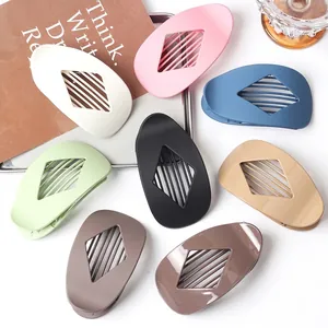 Pinzas para el cabello mate de PC con rejilla de diamantes en varios colores