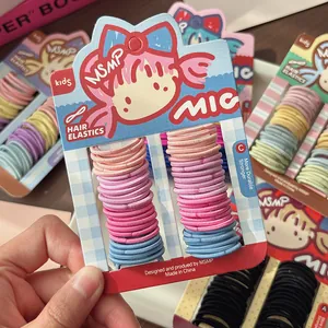 Set di elastici per capelli per bambini in colori caramella per acconciature bimbe
