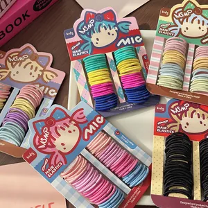 Set di Mini Elastici per Capelli ad Alta Elasticità per Bambini Colori Caramella Macaron Elastici Senza Cuciture per Ragazze