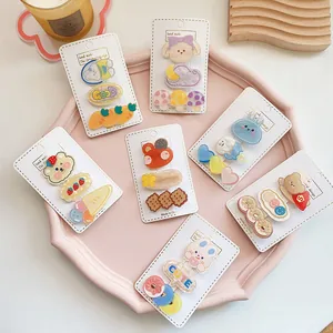 Linda Pinza Para El Pelo De Estilo Coreano De Acrílico Con Dibujos Animados De Animales Clip Lateral De Pico De Pato De Aleación Horquilla De Colores Para Niñas Mujeres