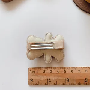Süße braune Plüschbären-Haarklammer mit Metall-Entenschnabelclip, 5,5 cm für Mädchen