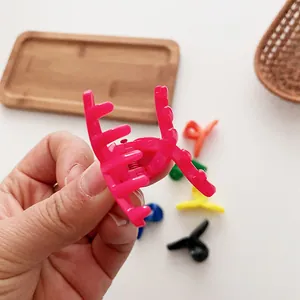 Mini pinces à cheveux en plastique pour filles dans des couleurs bonbon vives
