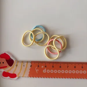 200pcs candy colored elastic hair ties for girls featuring woven texture and high stretch