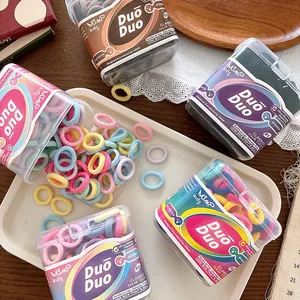 Damen Mädchen Kinder Hohe Elastizität Nahtlose Haargummis Set Bunte Weiche Handtuchring Haarschmuck Für Kleinkinder Baby