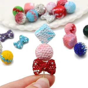 Set di perline di zucchero colorate DIY con texture brillanti per gioielli e ciondoli