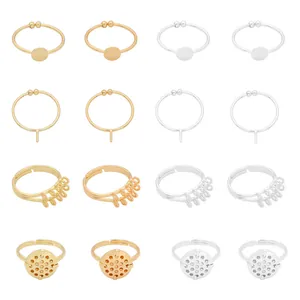 Verstelbare goud- en verzilverde ringbases in diverse stijlen voor DIY-sieraden maken
