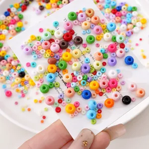 High Quality Round Glass Seed Beads Donut Shape Multi Color Macaron Mix For DIY Necklace Bracelet Jewelry Making Accessories Craft Supplies