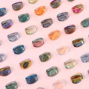 Irregular aurora crystal glass beads with AB coating for DIY handmade jewelry crafts