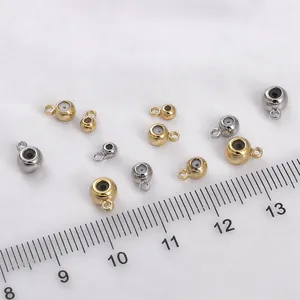Perles en silicone remplies d'or 14K pour bijoux DIY en finitions or et argent