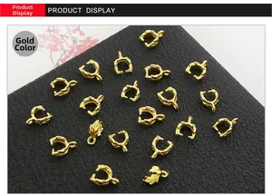 Detail view of gold textured alloy pinch bails for DIY tassel pendants and hairpins
