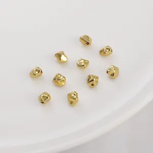 Irregular 14K gold plated copper beads for DIY jewelry making handmade necklaces