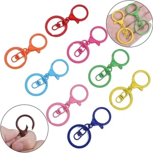 Kit de fermoirs mousquetons colorés avec émerillons pour créations de bijoux DIY