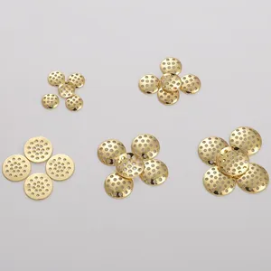 Connecteurs ronds filigranes en laiton plaqué or 14K pour la création de bijoux DIY