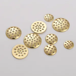 Connecteurs à mailles creuses rondes plaqués or 14K pour la création de bijoux
