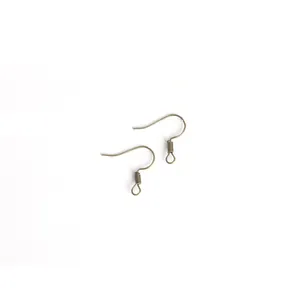 Ganchos para pendientes de bronce antiguo hechos a mano para creación de joyería DIY