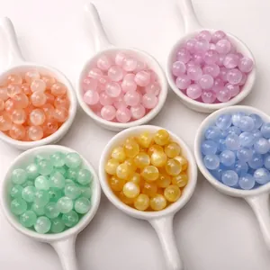 Colorful resin moonlit star beads for DIY necklaces and crafts with cat eye effect