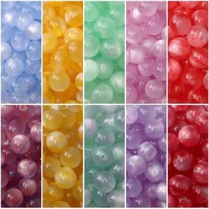 Colorful resin star round beads set for DIY jewelry and phone chain accessories