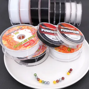 High Strength PE Microfused Braided Beading Thread Fishing Line For DIY Jewelry Making Bracelet Cord Black White Crystal
