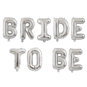 Ballons Bride To Be en aluminium argenté pour décoration de fête d'enterrement de vie