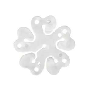 Clip conector de globos en forma de flor transparente para decoración de eventos