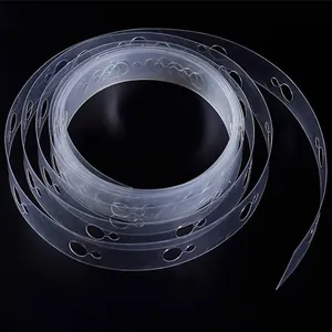 Roll of transparent PVC double-hole balloon arch strip for wedding party decorations