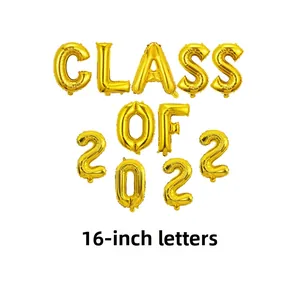 16 inch goudfolie ballonnenset Class of 2022 voor decoratie van afstudeerfeestjes