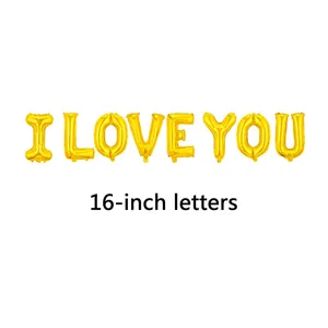 16 Zoll goldene Folienballons I LOVE YOU für romantische Hochzeits- und Partydekoration
