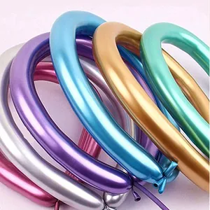 Assortimento di palloncini magici cromati metallizzati per decorazioni per feste lunghe