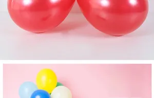 Gros plan de ballons colorés en latex nacré de 12 pouces pour décoration de fête festive