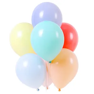 Assorted macaron colored 10-inch thick latex balloons for birthday and wedding decorations
