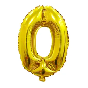 16 Inch Gold Number Balloons 0-9 Aluminum Film Foil Balloon For Birthday Party Wedding Anniversary Celebration Decoration