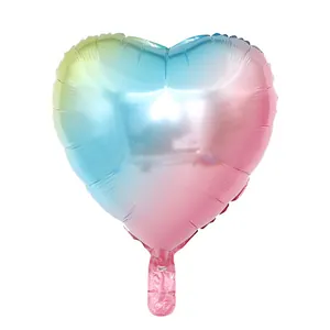 Macaron Regenbogen Herzballon aus Aluminiumfolie für Geburtstagsfeiern und Dekorationen