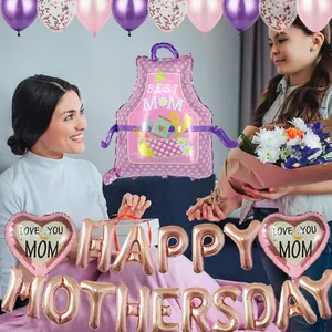 Mother's Day balloon kit with apron foil, heart, and rose gold happy mother's day letters