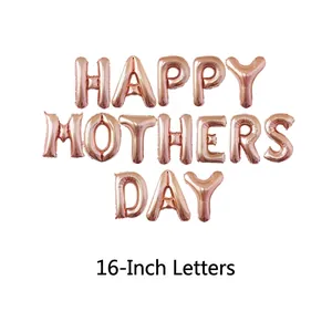 16-inch rose gold Happy Mother's Day aluminum foil balloon set for party decoration