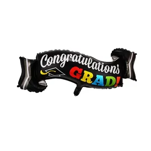 Ballon graduation 2024 noir Congratulations Grad décoration de fête pour l'école
