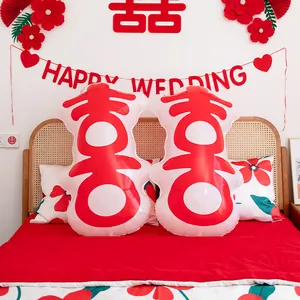 Chinese wedding Xi character foil balloons for room decoration and bridal party photography