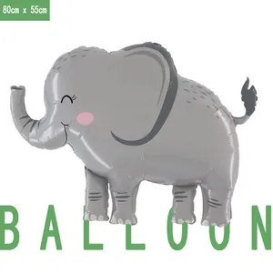 Cartoon Elefant Folienballon für Geburtstagsparty Deko, Größe 80cm x 55cm