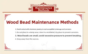 Guide d'entretien détaillé pour perles en bois naturel et conseils de conservation