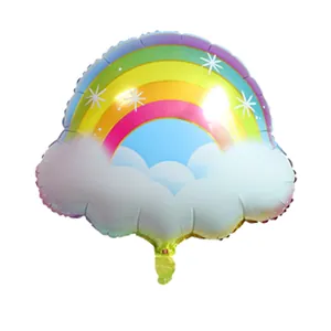 Palloncino in alluminio arcobaleno e nuvole per decorazioni di compleanni