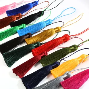 8cm silk tassels in 15 vibrant colors for DIY jewelry and traditional craft making
