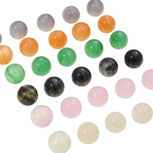 Starry sky resin beads with marble texture and sand gold effect for DIY jewelry