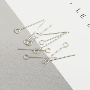 Polished 925 silver eye pins for DIY jewelry making and handmade craft accessories