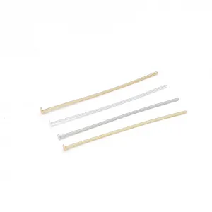14K gold plated and silver flat head pins for DIY jewelry making and earring design