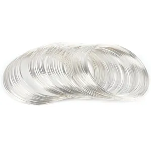 Silberne Memory-Drahtringe für DIY-Handwerksschmuck Armbänder und Halsketten