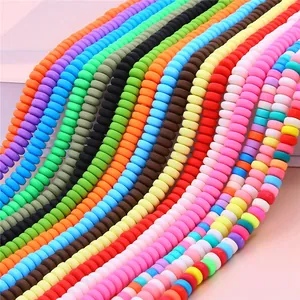 Perline Heishi Colorate in Pasta Polimerica Disco Tondo Piatto Distanziatori Sciolte per DIY Bracciali Collane Gioielli Artigianali