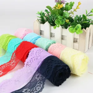 Ruban de Dentelle Florale Multicolore Broderie Ajourée Bord Festonné Tissu Non Élastique Pour Couture DIY Décoration Accessoire
