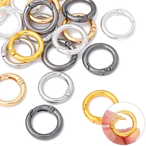 Chiusure ad Anello a Molla in Lega Rotonda Ganci a Scatto O-Ring per Borsa Portachiavi Accessori per la Creazione di Gioielli Fai-da-Te